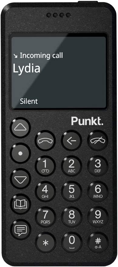 Punkt MP02 4G LTE Black/Noir Mobile Phone, Unlocked, Nano-SIM, Tethering Hotspot, Multiband. Privacy by design.