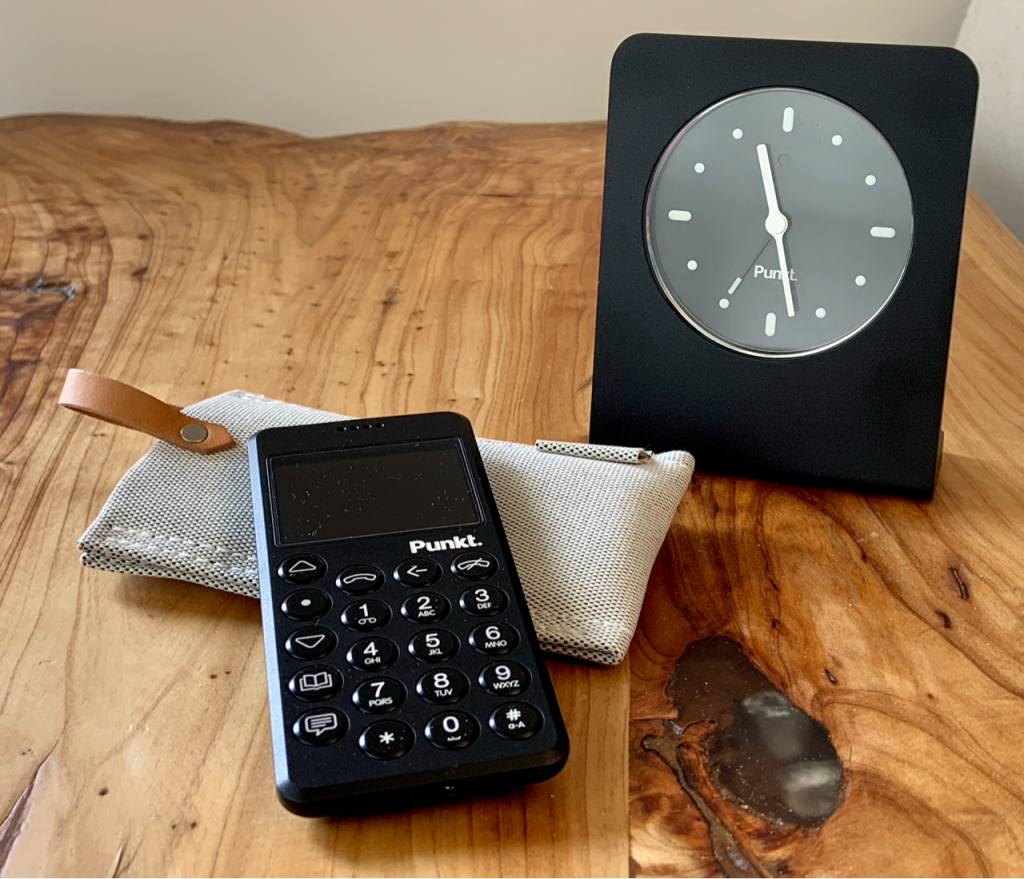 PUNKT BUNDLE 2. MP02 Black Mobile Phone, Unlocked, Save $100 on 3 items (Phone, Case, Clock)