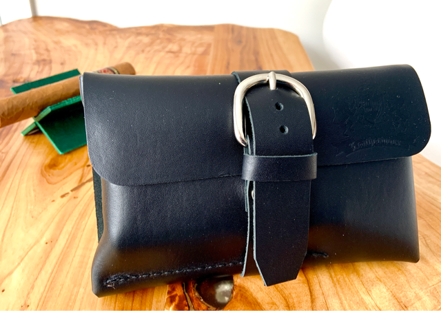 Michael Noelle Leather Cigar Pouch (Black) approx. U.S. $175